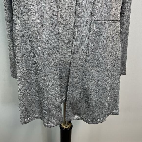 Susan Graver Cardigan Jacket & Tank Set size Extra Large Silver Gray Stretch - Picture 6 of 10